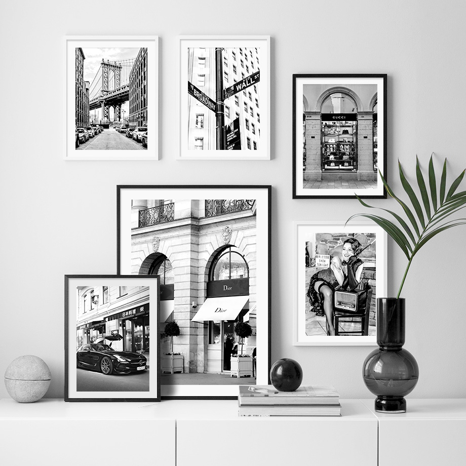 Photography Trend - 파리 패션 걸 럭셔리 스토어 블랙