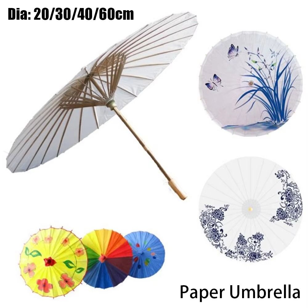 Photography Umbrella - 1개입 지름 20/30/40/60cm 종이우산 전통 흰색