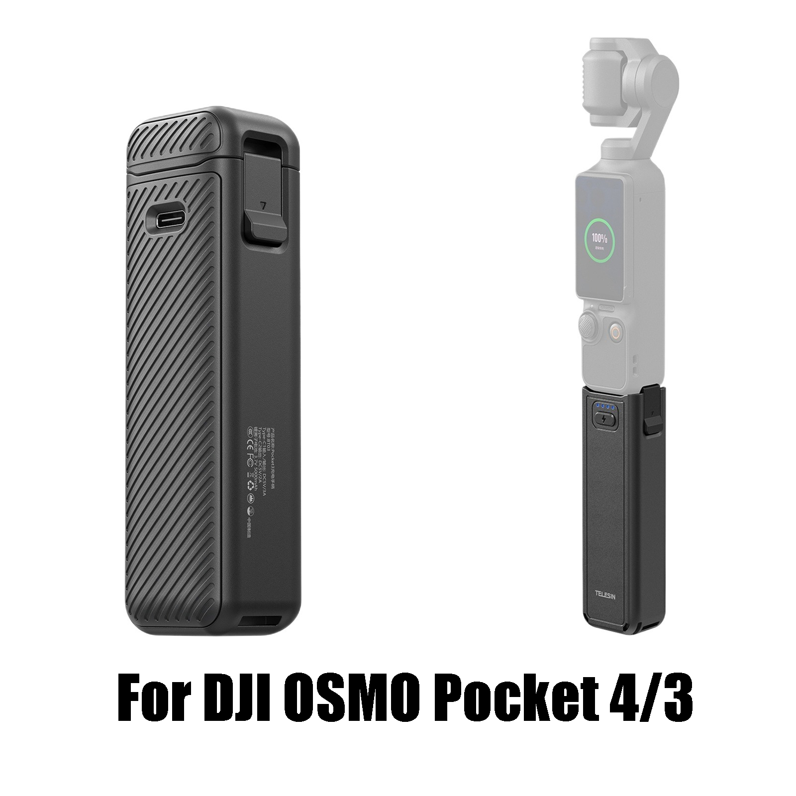 Camera Battery Grip - DJI 오즈모 포켓 4 3 카메라용