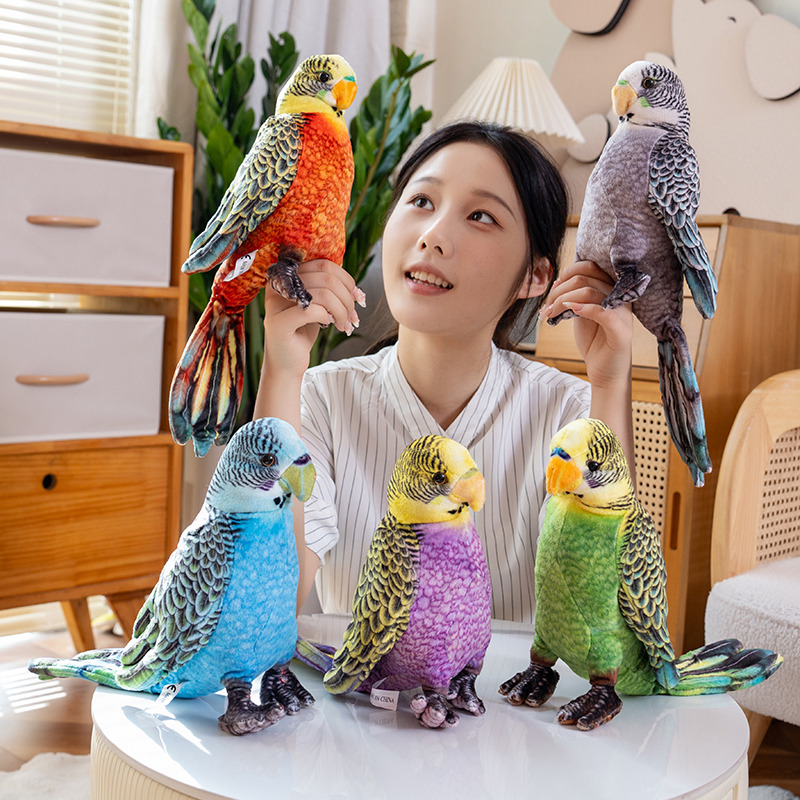 Photography Zoo - 23cm 실물 같은 푹신한 앵무새 플러시