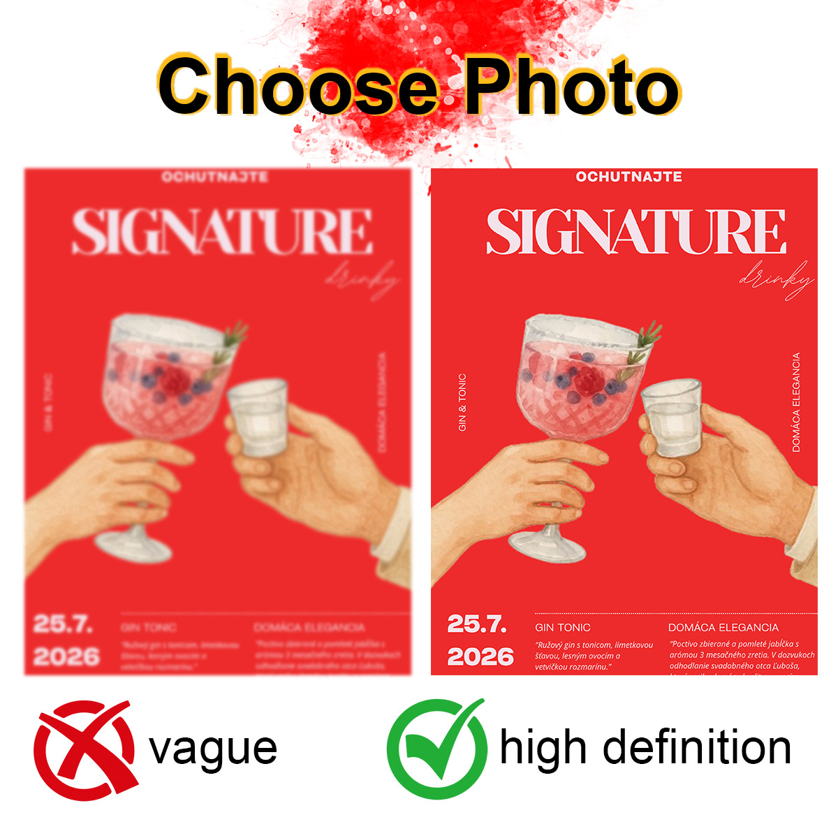 Photography Poster - 맞춤형 사진 광고 포스터 바/레스토랑용 개인