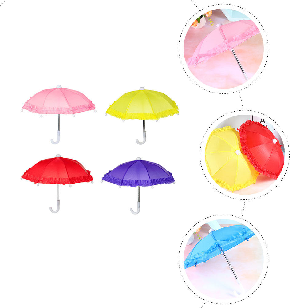4Pcs 레이스 장식 어린이 우산 미니 우산 장식 아기 - Photography Umbrella 리뷰 및 가격