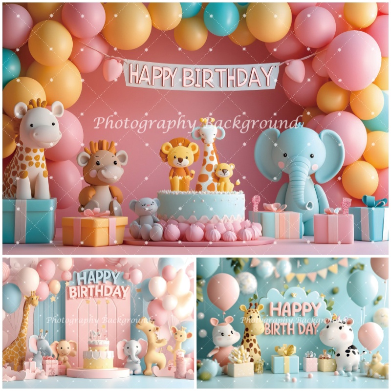 정글 동물 생일 축하 배경 베이비 샤워 야생 동물원 생 - Photography Zoo 리뷰 및 가격