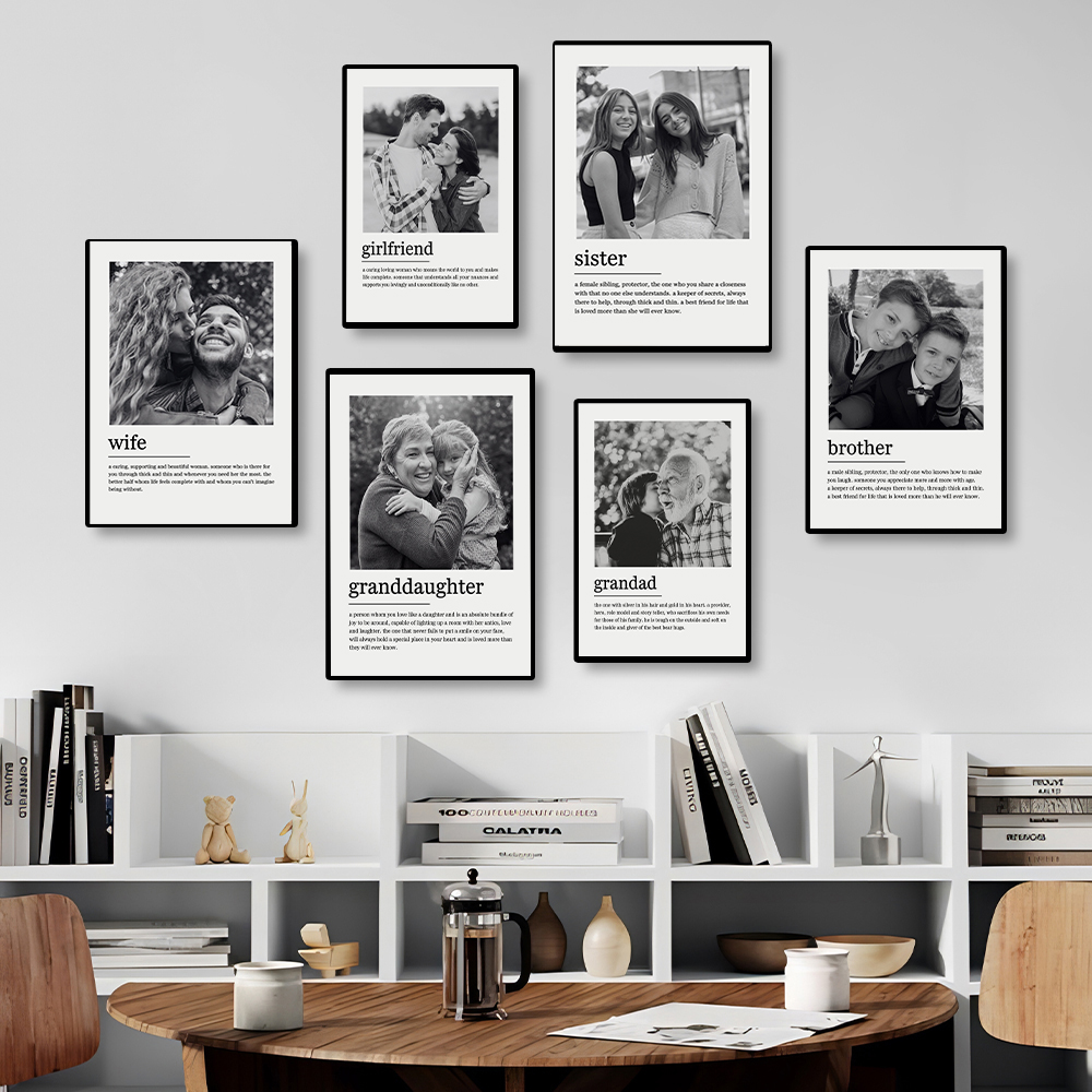 맞춤형 가족 사진 캔버스 그림, 개인화된 가족/커플 벽 - Photography Poster 리뷰 및 가격